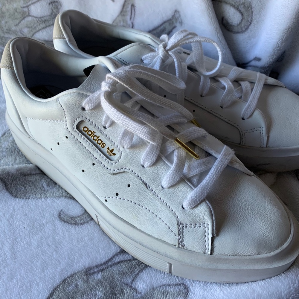 White and gold adidas!